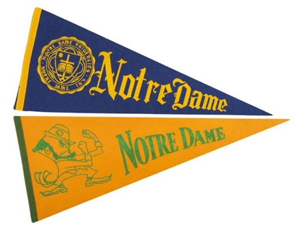 1980s Notre Dame Vintage Pennants Collection of 50 